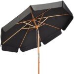 3 metrų skėtis nuo saulės su reguliuojamu kampu ir UV apsauga (Pilka)