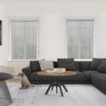 Ritininė žaliuzė su UV apsauga 121 x 181 cm (Pilka)