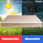 Ištraukiama lauko markizė atspari vandeniui (Smėlio)