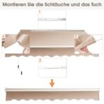 Ištraukiama lauko markizė atspari vandeniui (Smėlio)