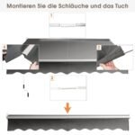 Ištraukiama markizė 295x250 cm su reguliuojamu kampu (Pilka)