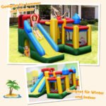 Pripučiama pilis su čiuožykla ir daugybe žaidimų erdvių (Spalvota)