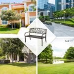 Tvirtas lauko suolas su atlošu (Bronzos)