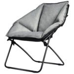 Sulenkiama kėdė „Mėnulis“ su paminkštinimu (Pilka)