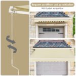 Įtraukiama markizė su rankena aliuminio apsaugai nuo saulės terasai (Smėlio)