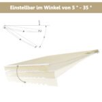 Įtraukiama markizė su rankena aliuminio apsaugai nuo saulės terasai (Smėlio)