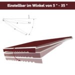 Įtraukiama markizė su rankena 3 x 2 5 m (Vyno raudona)