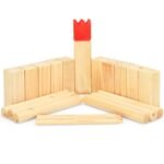 Kubb žaidimas su mediniais elementais (Natūrali)