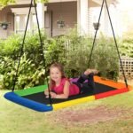 Reguliuojamo aukščio sūpynės sodui (Spalvota)