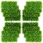 Dirbtinių augalų gyvatvorė 12 vienetų (Žalia)