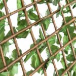 Ištraukiama dirbtinė gyvatvorė su lapijos imitacija 255 cm (Žalia)