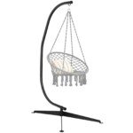 Didelis pakabinamo krėslo stovas 150 kg apkrovos (Juoda)