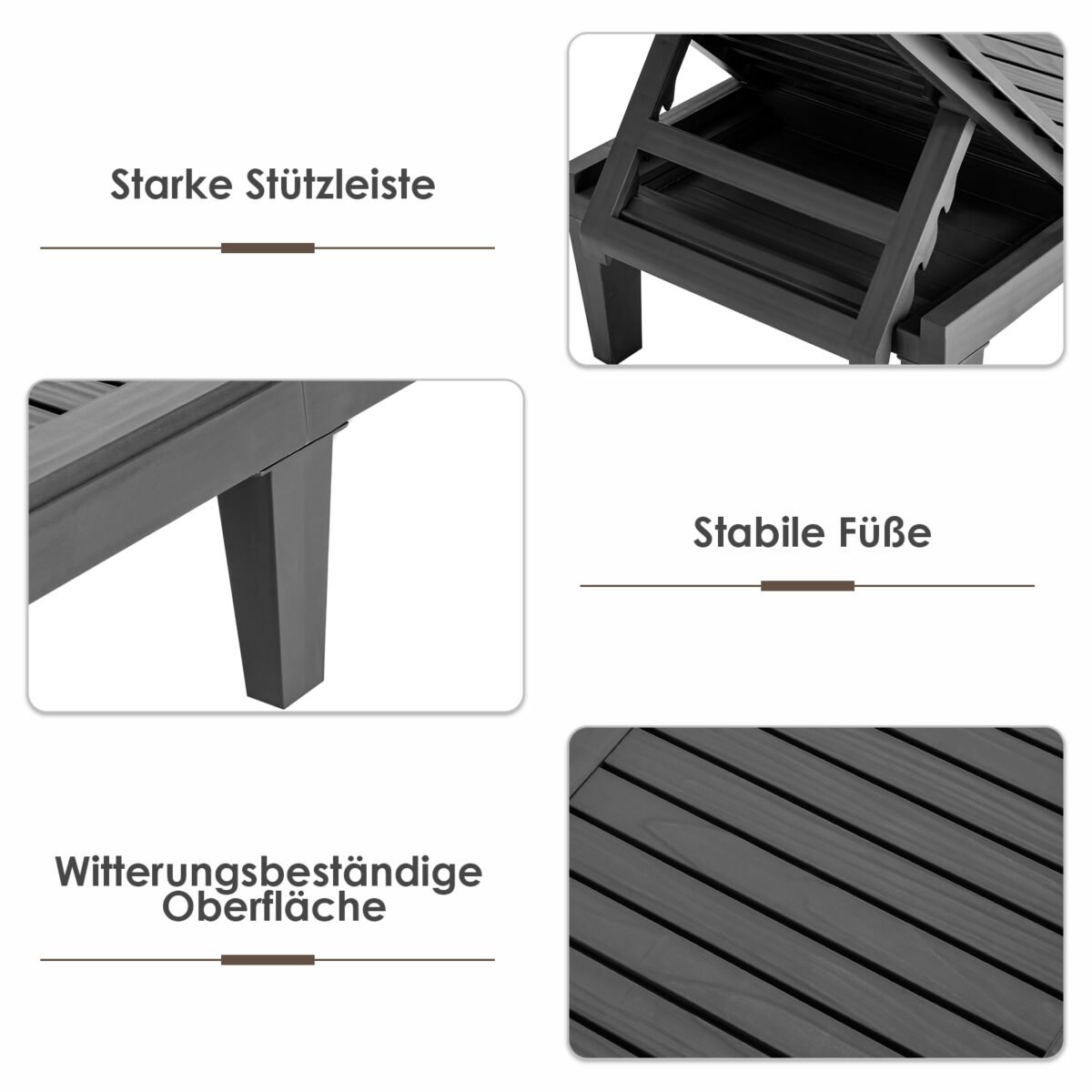 Reguliuojamo atlošo lauko gultas (Juoda)