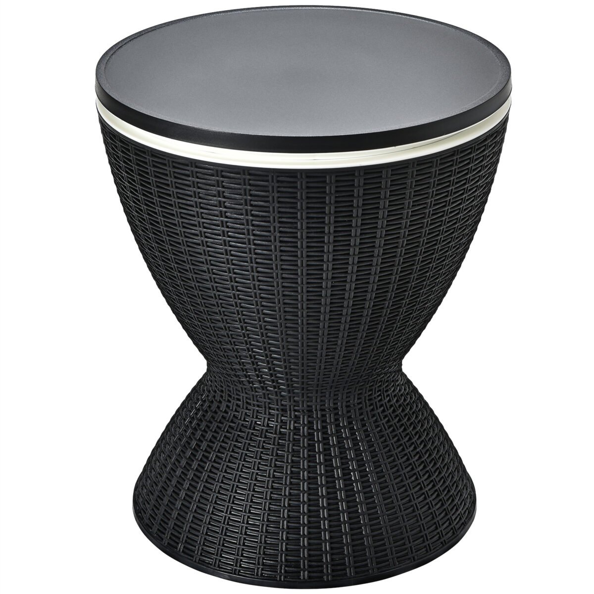 Stalelis-šaldytuvas 3-in-1 su reguliuojamu aukščiu ir 30 litrų talpa (Juoda)