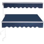 Tiesiamoji markizė balkonui ir terasai 3x2 5 m (Tamsiai mėlyna)