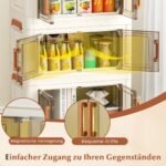 Sulankstomos plastikinės dėžės su ratukais ir skaidriomis durelėmis (Balta)