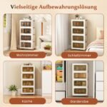 Sulankstomos ir sudedamos laikymo dėžės su ratukais (Balta)