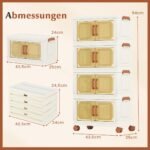 Sulankstomos ir sudedamos laikymo dėžės su ratukais (Balta)