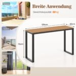 Sodo stalas su WPC stalviršiu ir metaliniu rėmu (Ruda)