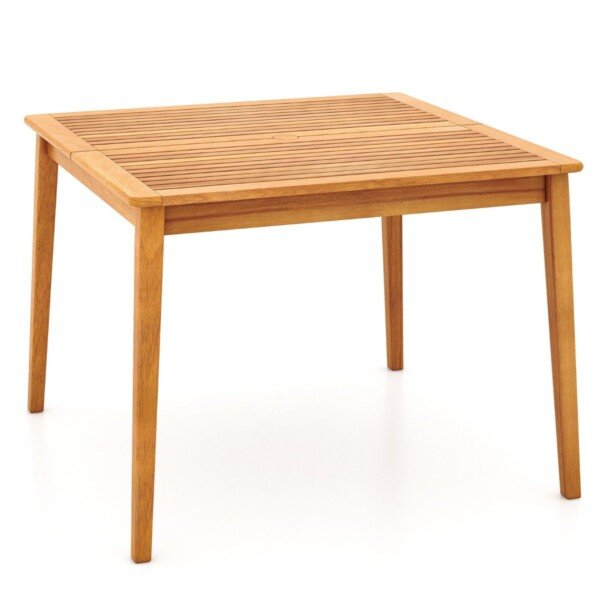 Akacijos medienos stalas su vieta skėčiui (Natūrali)