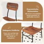 Valgomojo stalas su laikymo lentyna ir dviem kėdėm (Ruda)