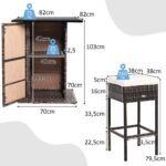 Lauko rataninis baro kėdžių ir stalo komplektas (Ruda)