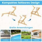 Sulankstoma lauko gultavietė su reguliuojamu baldakimu ir atlošu (Balta)