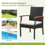 Sodo kėdžių komplektas (2 vnt.) iš PE rotango (Ruda)