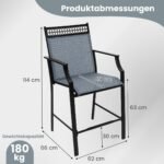 Kėdės greitai džiūstančiu audiniu lauko erdvėms (Mėlyna)