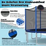 Lauko batutas su tinklu ir krepšinio lenta 366 cm (Mėlyna)