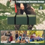 Dvigulė turistinė dvivietė palapinė su apsauga nuo lietaus ir dviem langeliais (Žalia)