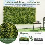 Dirbtinės gyvatvorės panelės 50x50 cm 7 cm storio (Žalia)