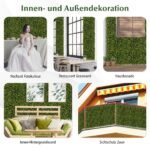 Dirbtinės gyvatvorės panelės 50x50 cm 7 cm storio (Žalia)