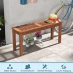 Sodo suolas 100 cm ilgio medinis be atlošo (Natūrali)