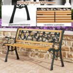 Sodo suoliukas 3 asmenims 127 5 cm (Natūrali)