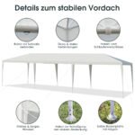 Baltas lauko renginių tentas 3 m x 9 m (Balta)