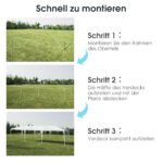 Baltas lauko renginių tentas 3 m x 9 m (Balta)