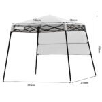 Nešiojamas sulankstomas paviljonas 181x181x210 cm (Balta)