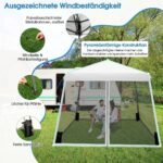 Stogo palapinė 3m x 3m su pasvirusiais kampais (Balta)