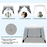 Stogo palapinė 3m x 3m su pasvirusiais kampais (Balta)