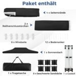 Pop-up pavėsinė 3x6 m su šešiomis sienelėmis (Juoda)