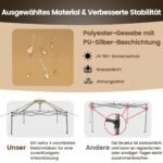 Sodo paviljonas 4x4m su tinkleliu ir UV apsauga (Chaki)