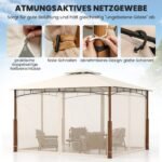 Paviljonas su dvigubu stogu ir tinkleliu nuo vabzdžių (Smėlio)