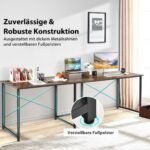 Kampinis transformuojamas kompiuterio stalas su monitoriaus pakyla (Rudos)