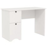 Kompiuterinis stalas su dviem stalčiais (Balta)