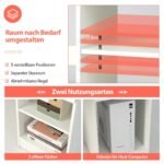 Rašomasis stalas su ištraukiama klaviatūros lentyna ir stalčiumi (Balta)