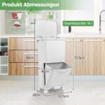 Daugiafunkcė 40 L šiukšliadėžė su ratukais (Balta)