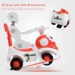 3-in-1 vaikiškas stumiamasis automobilis su vairu ir daiktadėže (Oranžinė)