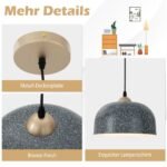 Pakabinamas šviestuvas su reguliuojamu laidu ir E27 cokoliu (Pilka)