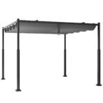 Pergola su ištraukiamu stogeliu 3 1 x 3 1 m (Pilka)